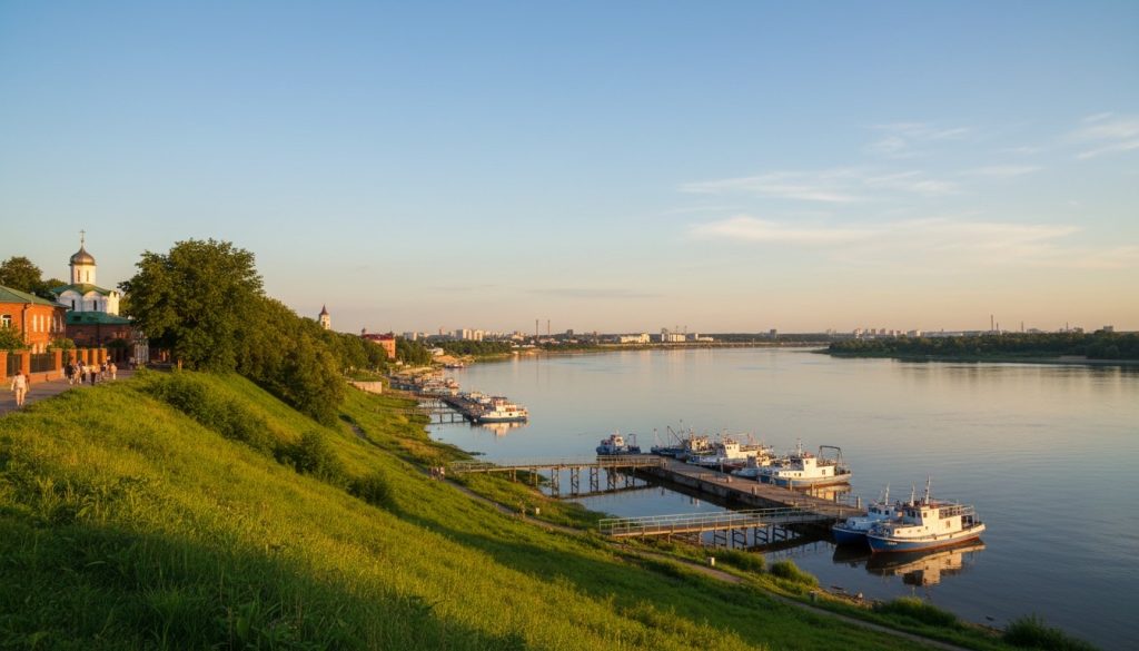 Вид с острова на Волгу
